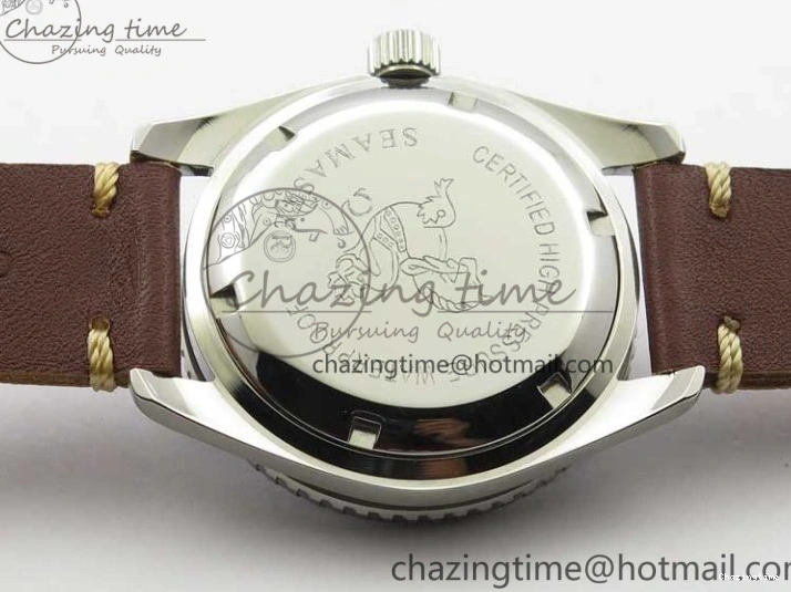 0225 Vintage Seamaster 300 No Date SS B12 Black Dial On Brown Leather Strap A2836 (Free Nylon Strap) Comfortable 7912